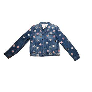 Burberry Bottle Cap Detail Denim Jacket Size 52